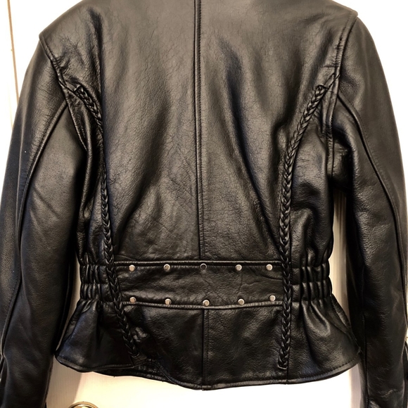 Ladies Biker leather jacket - Picture 2 of 5